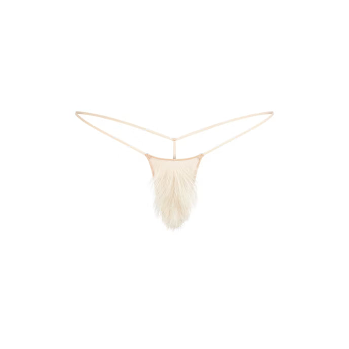 FAUX HAIR MICRO STRING THONG